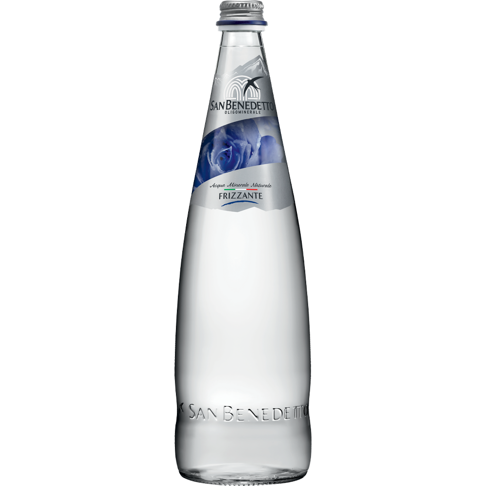 Acqua San Benedetto Frizzante in Vetro a Rendere 1 L × 12 bottiglie