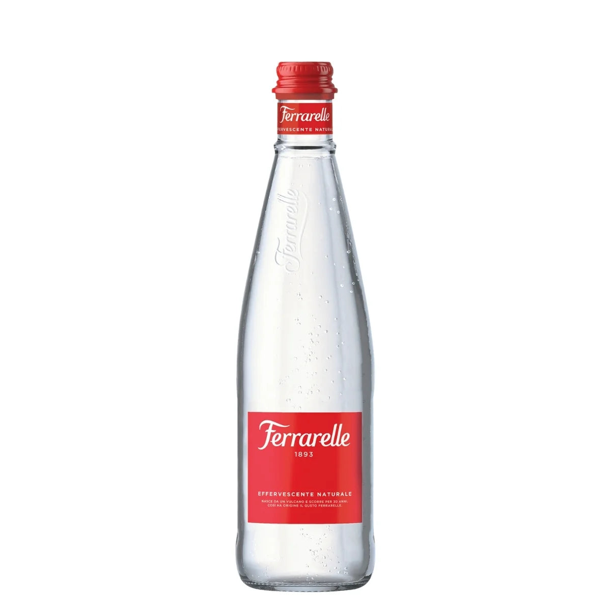Acqua Ferrarelle effervescente naturale in vetro a rendere 0,5 litri x 20 bottiglie