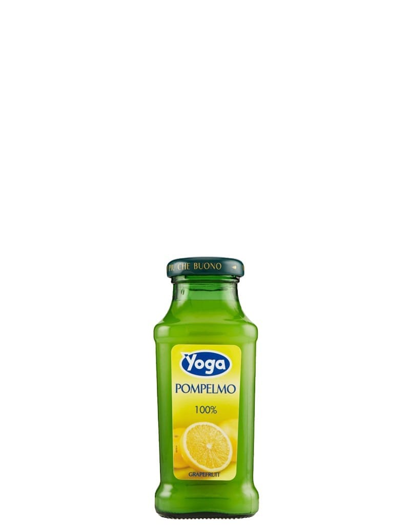 Succo di Frutta Yoga 100 % Pompelmo Vetro 20 cl x 24 Bottiglie